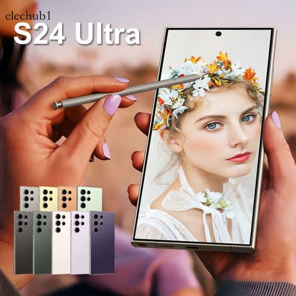 2026 S24 Ultra smartphone with 4GB RAM and 64GB storage, featuring a high-end 7.3-inch large screen and running on Android operating system.