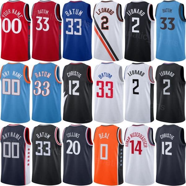 Printed 2026-27 City Basketball Bennedict Mathurin Jersey 9 Mans John Collins 20 Derrick Jones Jr 5 Miller 22 Brook Lopez 11 Kawhi Leonard Darius Garland Youth Woman