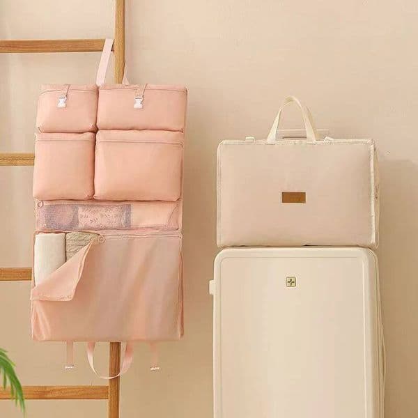 Business Travel Portable Hand-Held Clothing Packaging Bag, Foldable Hanging Underwear Storage Bag ddmynov