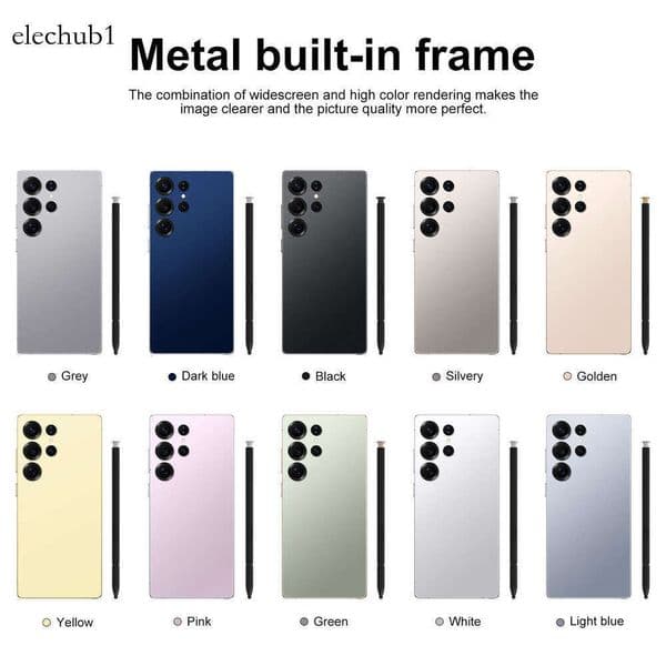 S25 Ultra Phone 6.8 Inch 4+64GB Full Netcom 4G Built-in Pen 1:1 Android 12 Smartphone fingerprint and facial recognition, comes with headphones + phone case