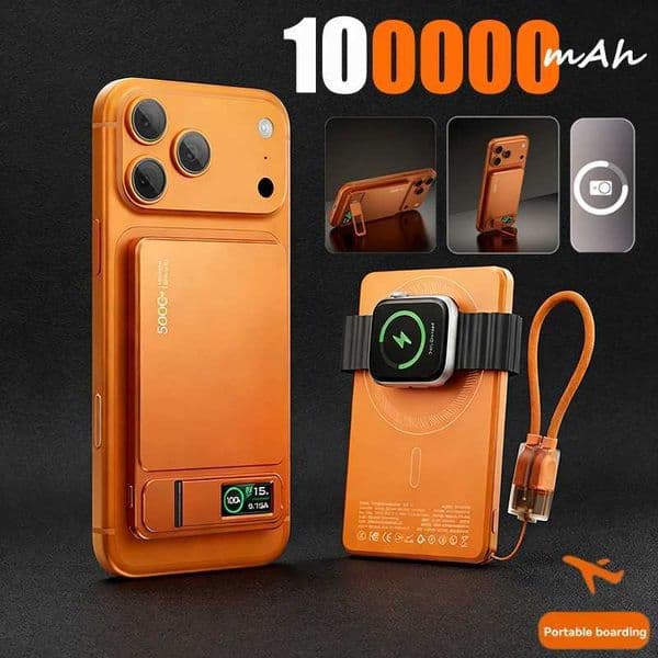 Power 10000mAh Slim Bank For Magnetic Wireless 20W Fast Charging Portable External Battery For iPhone 17 iWatch L260604