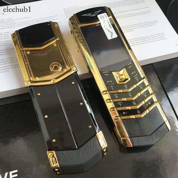 New Arrive Luxury Gold Signature Cell phones dual sim card Mobile Phone stainless steel leather body MP3 bluetooth 8800 metal Ceramics back Cellphone