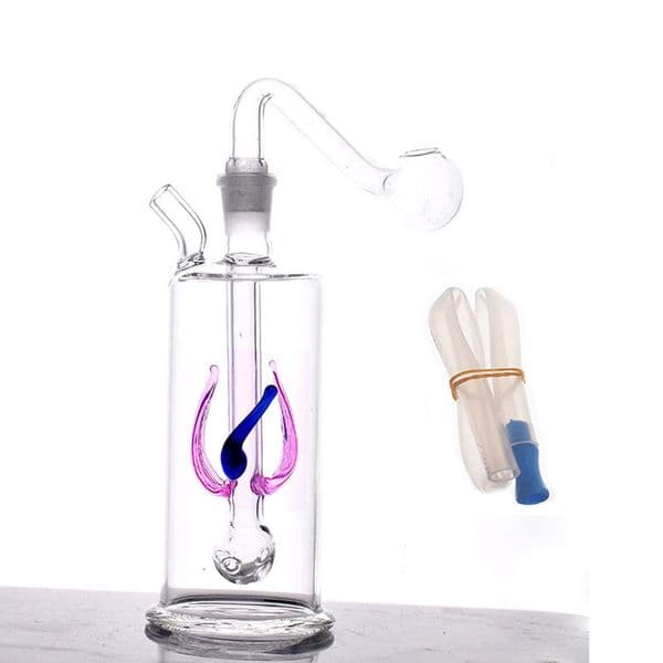Wholesale Thick heady 10mm Female Inner flower water oil burner bong pipe Mini glass tobacco bongs Bubbler hookah with smoking banger bowl