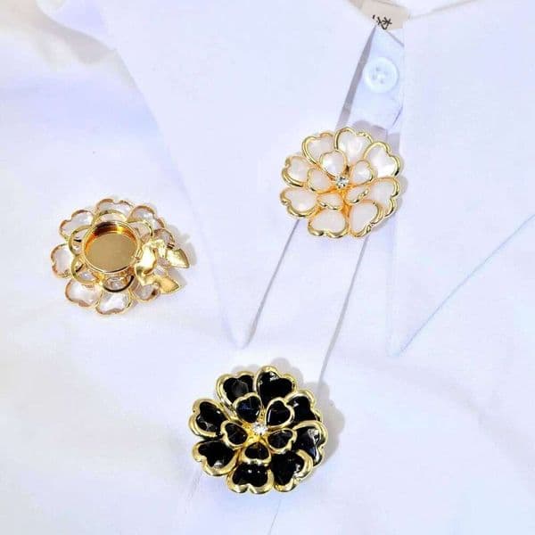 Shirt Covers Elegant DIY Vintage Metal Clothing Decoration Blouses Cuff Link Button Cover for Grandma Women Wife