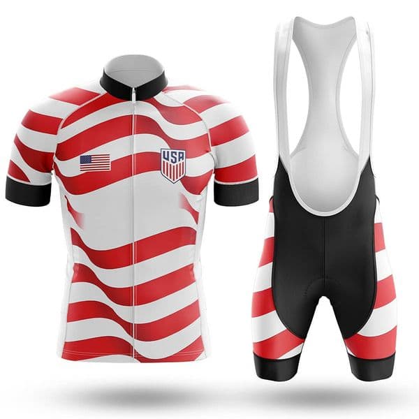 2026 America National Cycling Team Jersey Bike Shorts Bib Set Ropa Ciclismo MenS MTB Shirt Summer Pro Bicycling Maillot Bottom Clothing