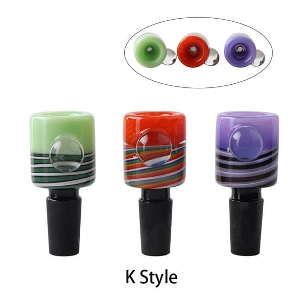 Beracky Top Selling Glass Bong Bowl 14mm Male Thick Glass Bowl Piece Replacement for Water Pipe Glass Bongs