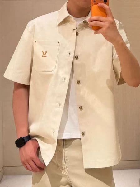 lvs designer t shirt Men's and Women's Polos T-Shirt Summer designer tshirt Casual Short Sleeve Silk & Cotton Blend Shirt Tshirt Luxury Brand Mens Tee Fashion Embroidery