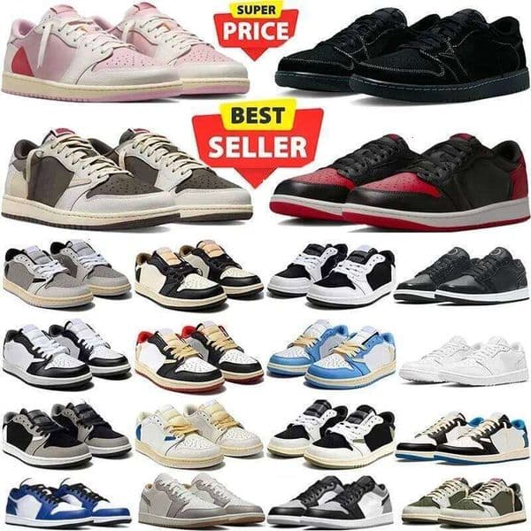 Top Quality 1s Basketball Shoes For Men Women 1 Sneakers Dark Mocha Black White University Blue Bred Patent Lucky Green Light Smoke Grey Outdoor Sports Trainers Size