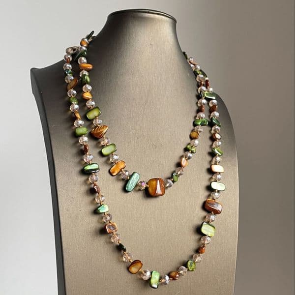 Hot Fashion Bohemian Women Necklace Jewelry Yellow Gold Plated Colorful Sheel Chain Necklace For Friends Nice Gift