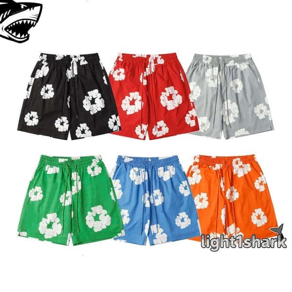 Desnim shorts Mens Shorts designers classic Puff flowers shorts holiday Beach Pants sweatpants summer Fashion leisure Streetwears Clothing Denim shorts 31f