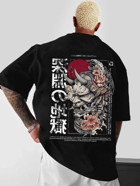 Wind Deadly Mens Casual Sportswear Strtwear Y2K Japanese Retro Trend Short-slved 100 Cotton Mens T-shirt Under Flowers D260606