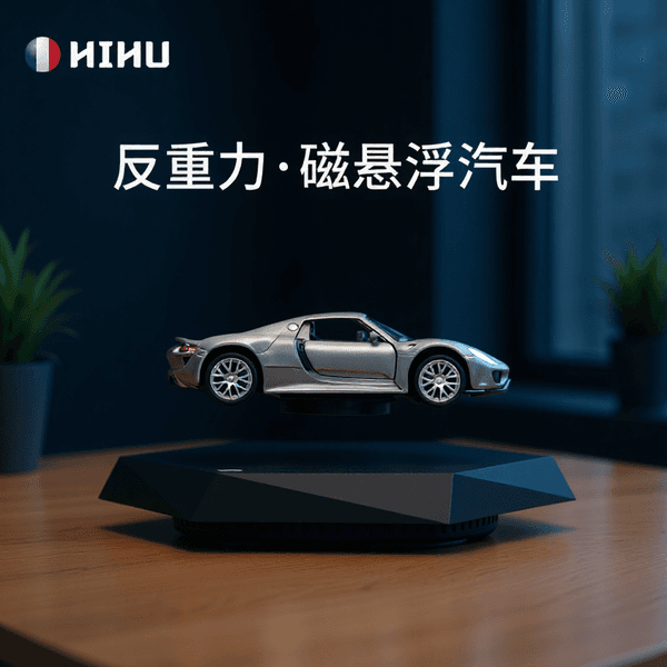Magnetic Levitation Alloy Sports Car Model Tech Desktop Ornament Business Gift Set