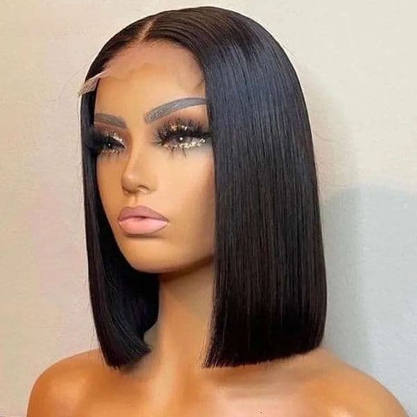12A Grade Super Double Drawn 4x4 Lace Closure Vietnamese Raw Bone Straight Short Bob Wig Cheap Glueless Human Hair Wigs