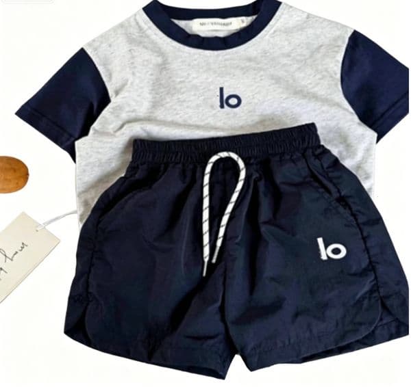 Trend Designer Kids Cotton 2PCS Outfit Printed T-shirt And Shorts Fashion Tracksuit Multiple Standard Kid Sizes For Boys Girls Daily Outdoor Play Needs