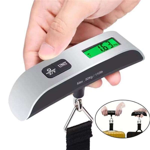 110lb/50kg Portable Scale Digital LCD Display Electronic Luggage Hanging Suitcase Travel Weighs Baggage Bag Weight Balance Tools f0dbd