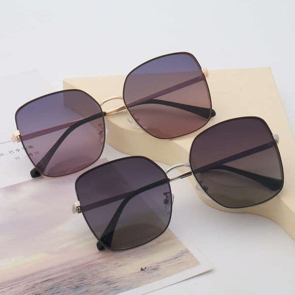 8133 European American Retro Metal Sunglasses, UV400 Polarized Personalized Trendy Eyewear