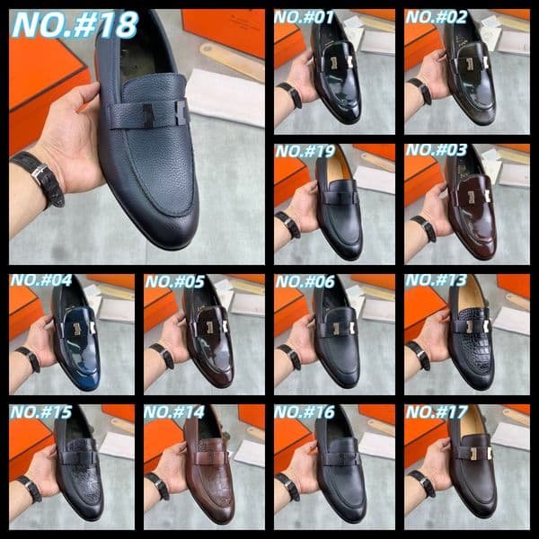 2026 TOP Luxurys Fashion luxurious Designer Men's Pointed Black Metal Buckle Oxford Flats Casual Shoes Wedding Dress Prom Party Zapatos Hombre Size 38-46