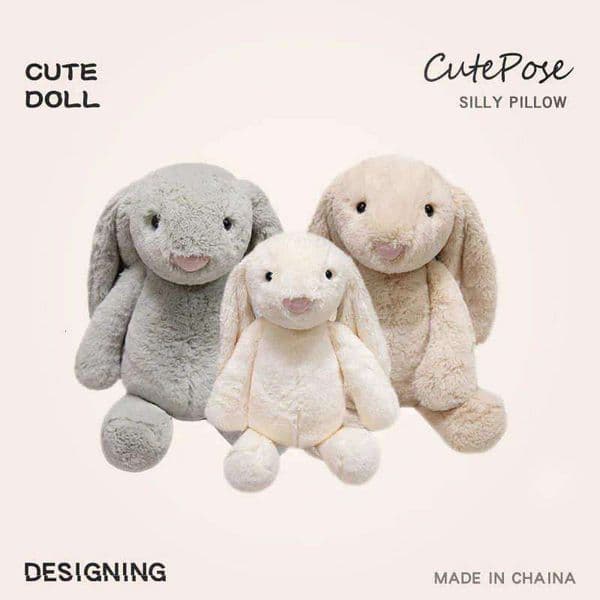Dolls JC Bonnie JC Dropped Ear Plush Toy Shy Rabbit Doll Childrens Soothing Pillow Gift aa