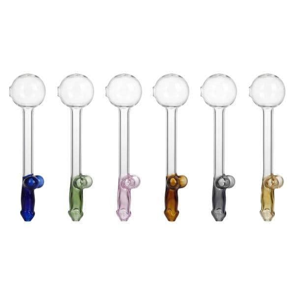 6 Inches DXXK Design Oil Burner Glass Pipes 30mm Bowl Diameter Hand Pipe Mini Bong Smoking Accessories