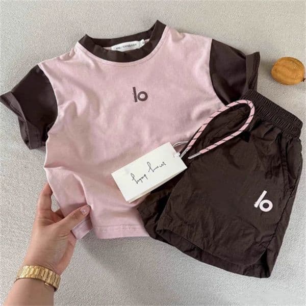 Fashion Luxury Kids Clothing Sets Designer Brand Child Two Piece Set Printing T Shirt Top and Shorts Suits Outfits Cotton Baby Boys Girl Tracksuit Childrens Clothes