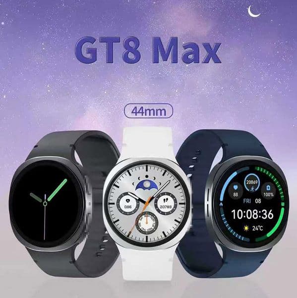 Smart Watch GT8 Max LAXASFIT 44mm AMOLED Touch Screen Bluetooth Calling Multiple Sports modes Watch 8 Max Smartwatch Good gift