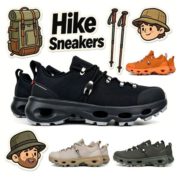 designer hiking sneakers mens trainers running shoes for men women versatile black grey orange taupe dark green yellow casual stylish outdoor runners size 36-45