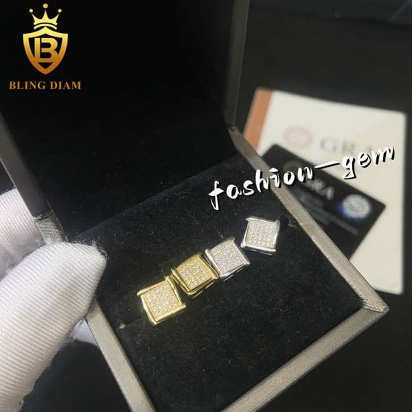 Fashion Hip Hop Earring 88mm VVS1 Iced Out Moissanite Diamond Earrings 925 Sterling Silver Earrings with GRA Certification