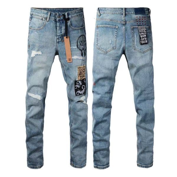 25ss ksubi shorts Black Gray Fashion ksubi jeans Cross Jeans Men Brand High Street Hole patch Trend Low Rise Stretch Skinny Pants Ripped Frayed Trousers us size 52
