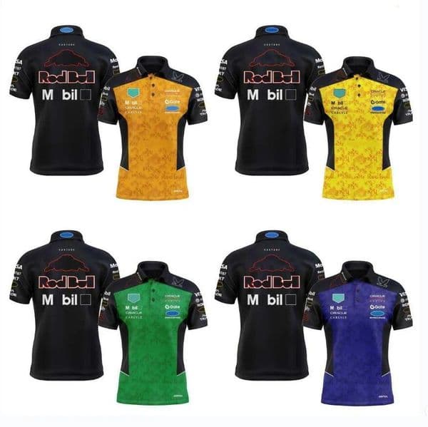 2026 F1 Team Polo Shirt - F1 Driver Short-Sleeved Shirt - Formula 1 Racing T-Shirt - Racing Enthusiast Short-Sleeved Shirt - Polo Shirt with F1 Series Logo