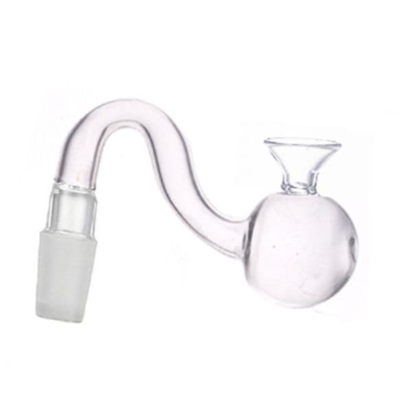Wholesale Clear 14mm male thick glass oil Banger bowl Newest Design Bent Curved Funnel design smkong Head Bowls for water oil burner bongs