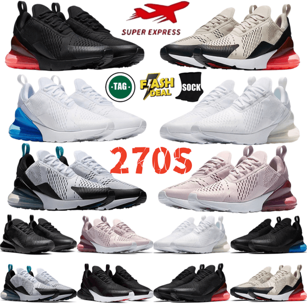 Designer air cushion running shoes 270s sports shoes men women basketball shoes low casual shoes breathable wear resistant non-slip black white grey 36-46