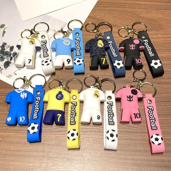 Designer Mobile Phone Lanyard Decoration Football Jersey Keychain Cartoon Figure Backpack Pendant World Cup Football Fashion Styling