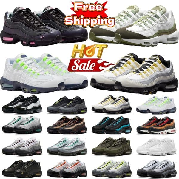 Free shipping Designer 95 95s sneaker sprots running shoes Fluorescent color yellow green pink Woven unisex max95s low top outdoor running shoes