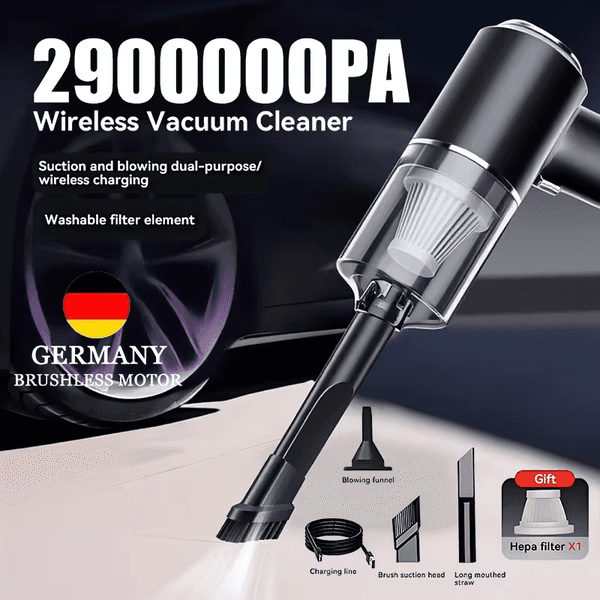 Wireless Car Vacuum Cleaner Strong Suction Cordless Handheld Auto Vacuum Cleaner for Home&Car Dual Use