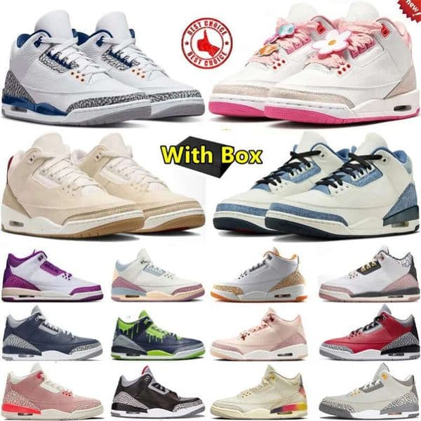 2026 with designer 3 3s mens basketball shoes Spring Flowers Orange Citrus Iced Carmine Family Aff Black Cat Men Women trainers sports sneakers sneaker
