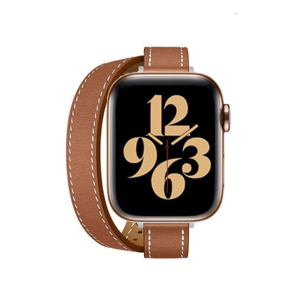 Suitable for double-loop genuine leather long Apple Watch S11 slim waist strap, in stock