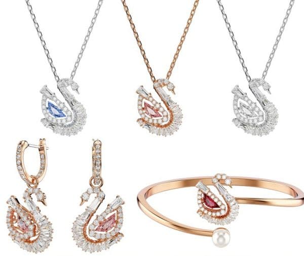 Swan Necklaces Jewerly Designer Swarovskiity Pendant Necklaces for Woman Swarovskinecklace Blue Red Pink White Black Swan Necklace Crystal Clavicle Chain