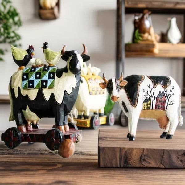 Children's Day Gift Woodcut Handmade Farm Animals Home Living Room Bedroom decoration Chicken Sheep Desktop decoration