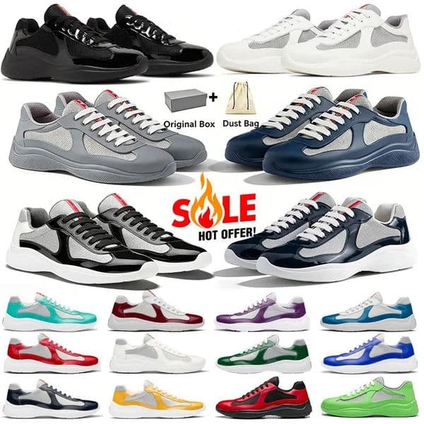 Designer American cup shoes low red Sneakers Luxury Trainers Americas sneaker Rubber Fabric Outdoor Comfortable shoes Walking shoes big size