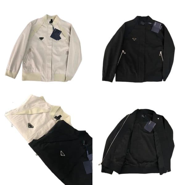 25 Autumn/Winter New Style Original P Family Men's Jacket Baseball Collar Zipper Coat Cardigan Solid Color Men's Casual a2