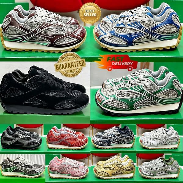 Top sneakers 7a Designer Orbit Running Shoe Sneaker Man Womens Luxury Trainers Leather Mesh Nylon Fabric Shoes