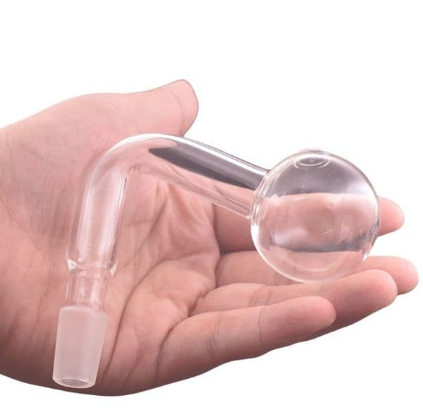 Wholesale 90degree Big 40mm Ball Glass Oil Burner Bowl Bubbler 14mm 18mm Male DownStem Smoking Bowls For Water Hookahs Bongs oil burner pipes