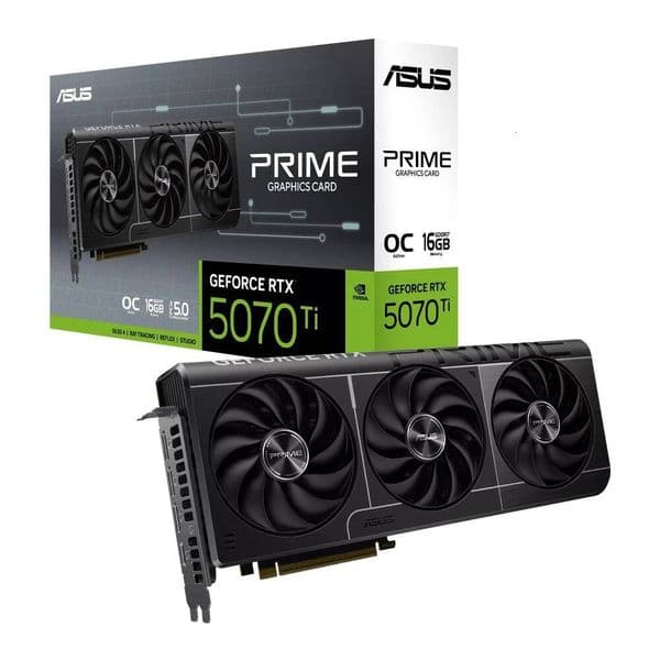 ASUS PRIME GeForce RTX 5070 Ti OC 16GB GDDR7 Graphics Card PCIe 50 Gaming GPU for Desktop