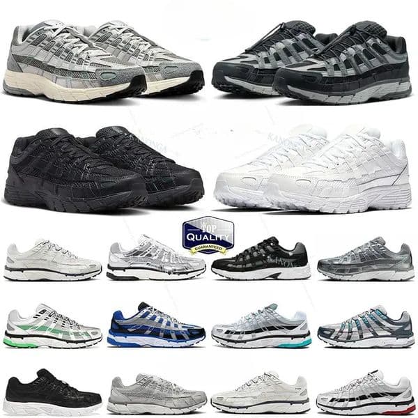 Designer Shoes P6000 Trainer P 6000 Men Women Sneakers Metallic Sier Triple Black White Anthracite Grey Outdoor Sports Trainers Casual Running Shoes