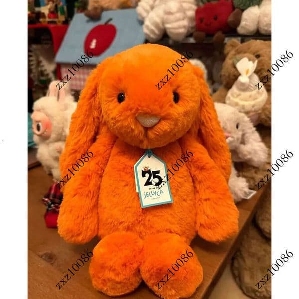 Dolls Jelly cat 25th Anniversary Limited Edition Gold Label Plush Bonnie Rabbit Soft Toy Orange Bunny pillow Soothing the Doll Gifts 05
