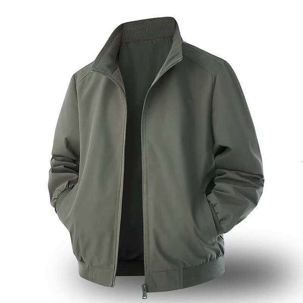 Men's Classic Business Windbreaker Zipper Jacket Turn-Down Collar Autumn Man Formal Trench Coat Spring Men Clothing