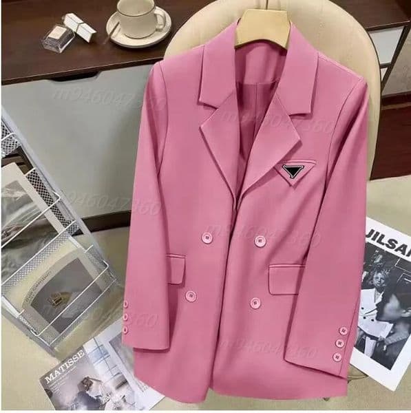 Womens Suits Blazers Business Casual Jackets Pure Color Metal Pattern Lady Coats mens womens suitable clothing Designer Luxury Apparel S-3XL