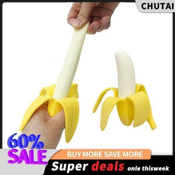 Decompression Toy Squeeze Elastic Simulation Peeling Banana Squeeze Slowly Rising Squeeze Toy Mochi Treatment Fun Decompression Toy WX