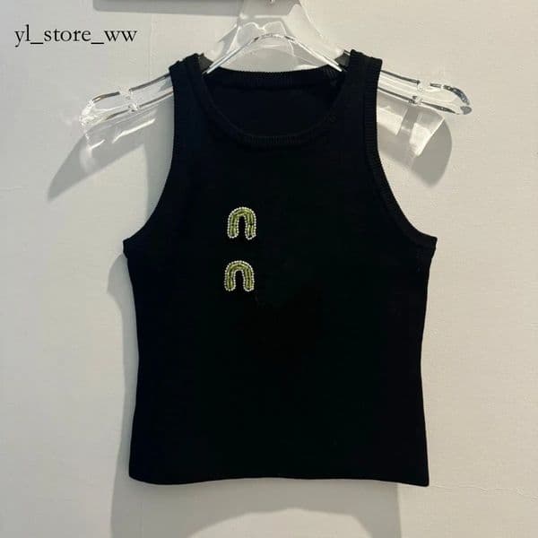 Miu Shirts Vest Designer Luxury Women MM Top Tank Letter Pattern Women's Clothing Sleeveless Top Fashionable High Quality High End Slim Sexy Mm Sleeveless Vest 273