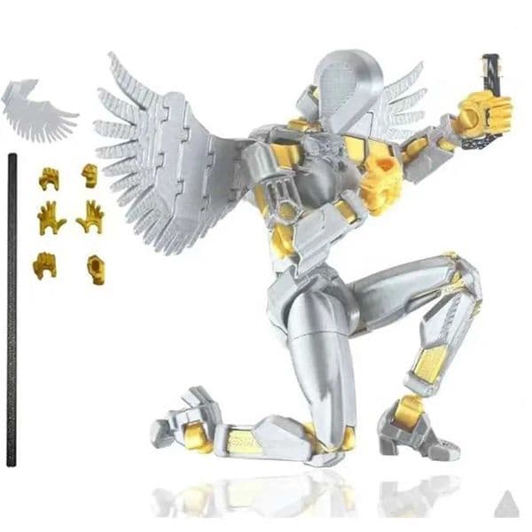 Desktop Decoration 3D Printing T13 Action Diagram Shape Robot ABS 3D Printing Human Model Multi functional Mobile Model W240828